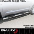 thumbnail image 3 of TrailFX Nerf Bar A8223S TFX 6 Oval Straight Side Bars; With Step Pads; 6 Inch Oval Straight; Polished; Stainless Steel; With Welded End Caps; Rocker Panel Mount, 3 of 3