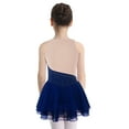 thumbnail image 2 of Yeahdor Robe de Danse Moderne Sans Manches pour Filles, Robe de Patinage Artistique, Ballerine, 6-16 Ans Bleu Foncé 16, 2 of 7