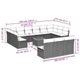 thumbnail image 3 of vidaXL Garden Sofa Set Grey Poly Rattan Large Modular Garden Sofa Set, 3 of 5
