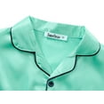 thumbnail image 2 of Beezizac Little & Big Girls Pajama Set Size 10 - Turquoise Satin Silky Cute Fall Winter Long Outfit, 2 of 7