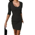thumbnail image 3 of FASHIONWT Women Elegant Slim Fit Long Sleeve Mini Knit Dress, 3 of 4