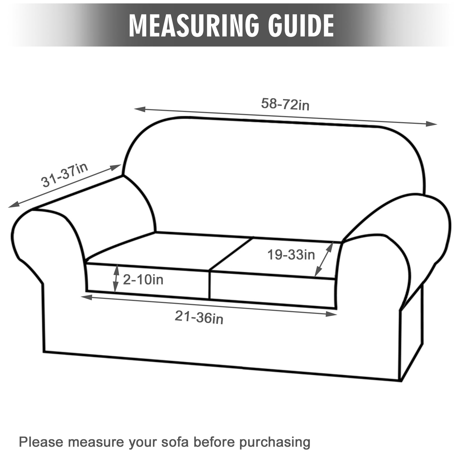 TOPCHANCES Modern Velvet Plush 3 Piece High Stretch Sofa Slipcover Sofa Cover Furniture Protector Form Fit Luxury Thick Velvet Sofa Cover for 2 Cushion Couch, Machine Washable