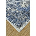 thumbnail image 7 of 5' X 8' Blue Ivory And Gray Floral Distressed Stain Resistant Area Rug, 7 of 7