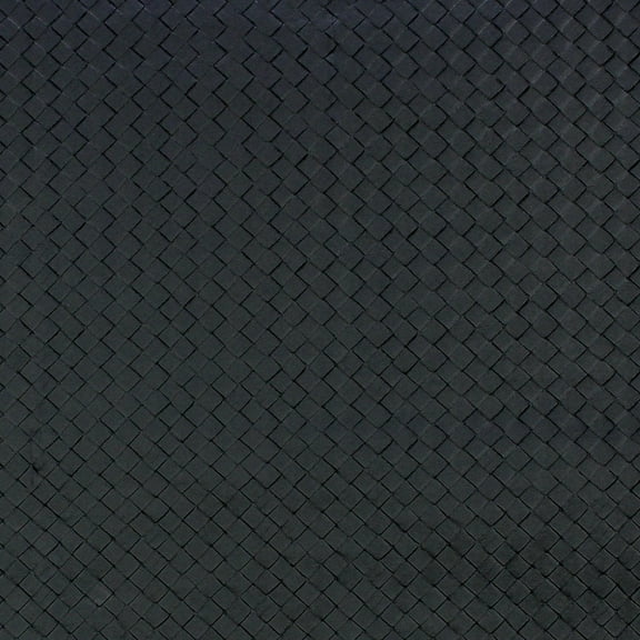 Berkshire Home Faux Leather 54" Basket Weave Black Fabric, by the Yard