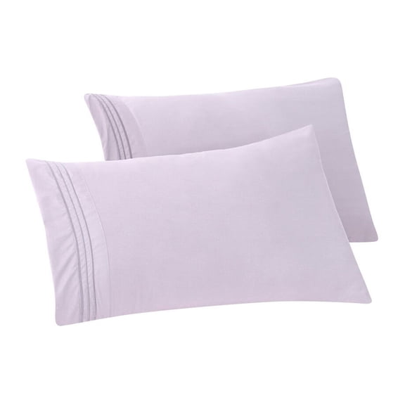 Elegant Comfort 1500 Series King Bed Sheet Set, Deep Pocket Cooling Sheets, Lilac