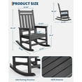 thumbnail image 2 of Gaderth Adirondack Rocking Chair,All Weather Plastic Adirondack Rocker,Outdoor Rocking Chair,Patio Chair Lawn Chair With High Back For Garden Backyard Balcony Porch,1PCS, 2 of 6