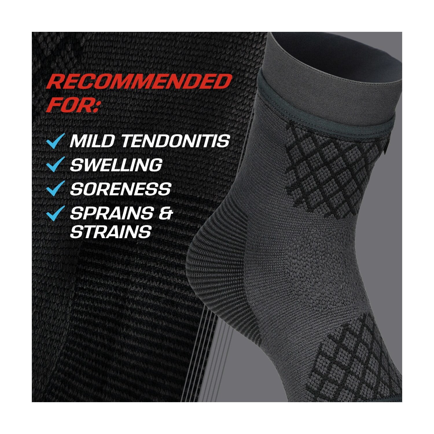 ACE Brand Flex Comfort Compression Ankle Sleeve, S/M, 1 Support