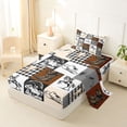 thumbnail image 2 of Homewish Western Cowboy Checkered Twin Sheets,American Wild West Scenery Bedding,3pcs,1 Fitted Sheet and 1 Pillowcase, 2 of 6