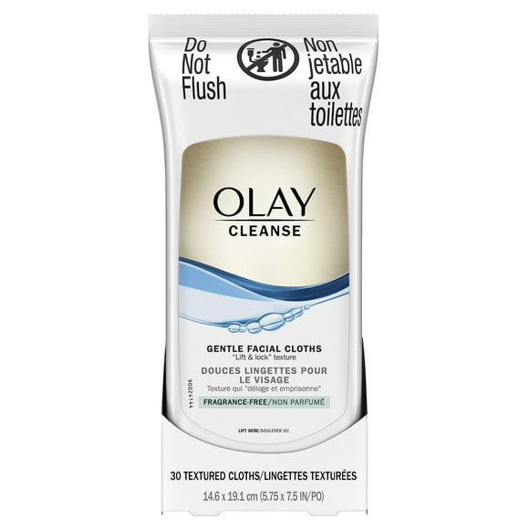 Olay Cleanse Gentle Facial Cloths, Fragrance Free, 30 count