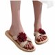 thumbnail image 4 of Zapatillas con punta abierta y flores para mujer, sandalias cómodas, informales, cómodas, para playa Wmkox8yii ytu4574, 4 of 5