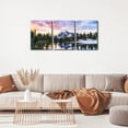 thumbnail image 3 of 3 Pieces Nature Landscape Framed Wall Art Decorations Scene Mt Mount Shucksan Reflection Painting Print on Canvas Wall Art for Home Office Decor Modern Artwork Ready to Hang - 12" x 16" x 3, 3 of 6