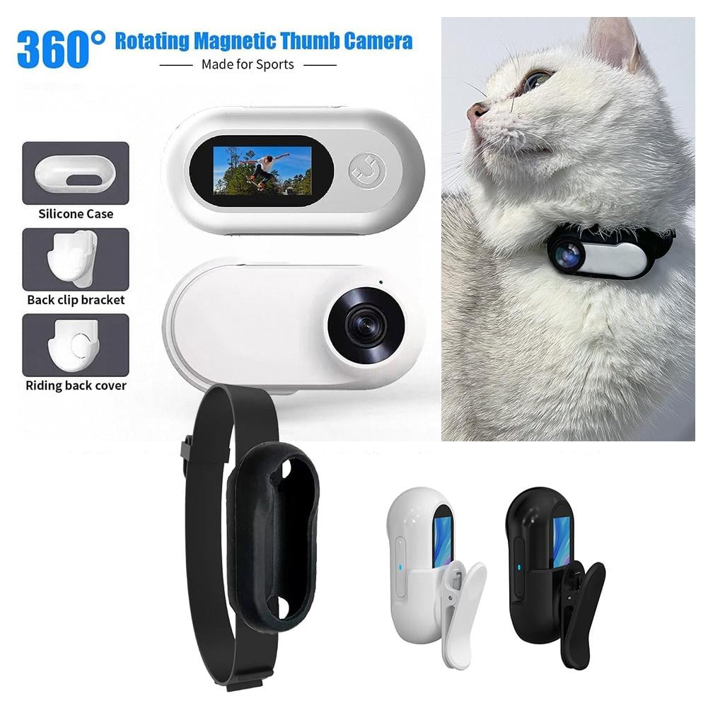 HD 1080p Dog Tracker Collar Mini Body Camera Action Camera with Video Records Mini Portable Stable Sport Action Body Camera for Dog Collar Camera Home Security Camera T8C4 Walmart