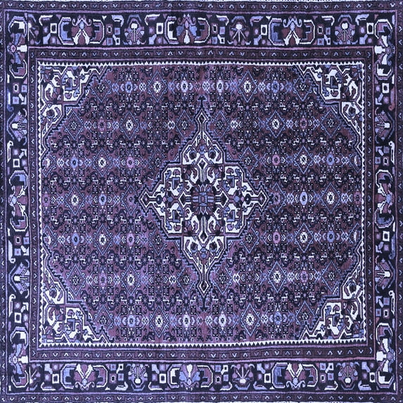 Ahgly Company Indoor Square Persian Blue Traditional Area Rugs, 6' Square