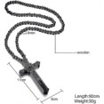 thumbnail image 2 of Wooden Large Long Crucifix Rosary Cross Smooth Beads Catholic Jesus Cross Pendant For Men, 2 of 4