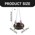 thumbnail image 3 of THHEIC Natural Rattan Bird House with Colorful Beads and Bell, Hanging Roosting Nest Cage for Parrots Lovebirds Finches, Outdoor Garden Window Decoration, Bird House, 3 of 8