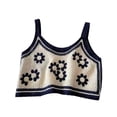 thumbnail image 5 of Summer Lady Knitted Beach T-shirt Sleeveless Streetwear Outerwear Vest Tank Top Strap Vest Crop Tops D, 5 of 8