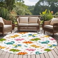 thumbnail image 5 of Cute Dinosaur Round Area Rug 5ft, Cartoon Dino Funny Boys Girls Children Washable Non-Slip Circle Rugs for Bedroom Living Room Kitchen, Soft Low Pile Carpet for Dining Room Playroom Nursery, 5 of 9