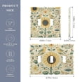 thumbnail image 2 of Yayeee Toggle Light Switch Wall Plate 2-Gang 4.56"x4.48" Decorative Outlet Cover, Floral Birds Pattern, 2 of 7