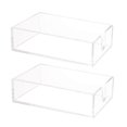 thumbnail image 1 of 2PCS Transparent Desk Stand Acrylic Desktops Storage Containers, 1 of 5