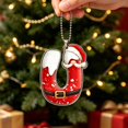 thumbnail image 5 of Luoshdecor Christmas Tree Ornaments Initial,Personalized Santa Claus Style Alphabet Pendant Decorations,Suitable for Xmas Gift Giving,(U), 5 of 6