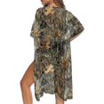 thumbnail image 5 of HELLHERO Woodland Camo Bathing Suit Cover Up Casual Loose Cardigan High Quality Fabrics Quick Dry Long Kimono Swimsuit Cover Up, 5 of 6