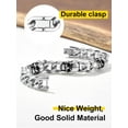 thumbnail image 3 of ChainsProMax Men Cuban Link Bracelet Skull Bracelets, Stainless Steel/Gold Plated/Black, 3 of 9