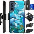 thumbnail image 1 of Compatible with Samsung Galaxy S22 6.1" Hybrid Card Holster Phone Case Cover (Ocean Dolphin), 1 of 1