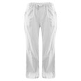 thumbnail image 2 of Ladies' Solid Cotton And Linen Temperament Slim Casual Trousers, 2 of 4