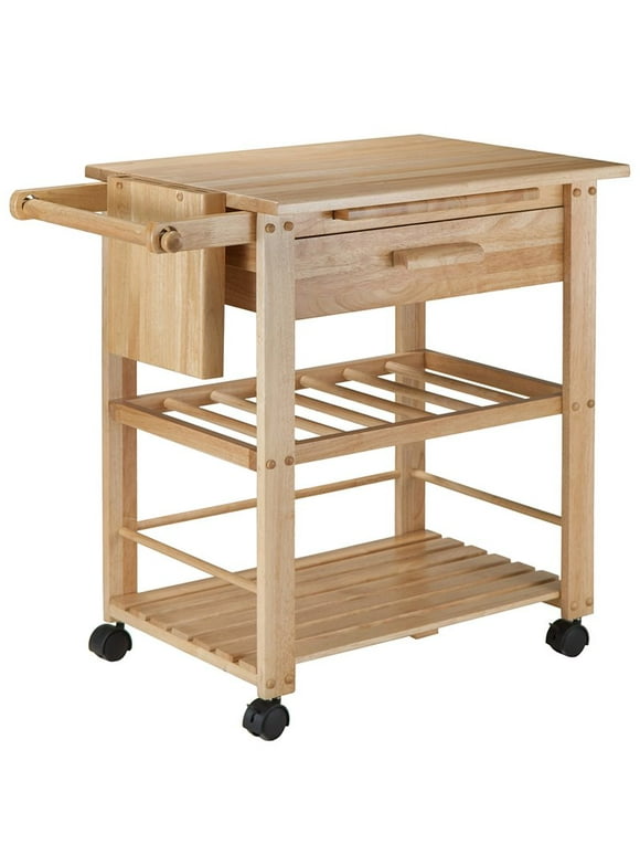 Winsome Wood Finland Kitchen Utility Cart, Natural Finish