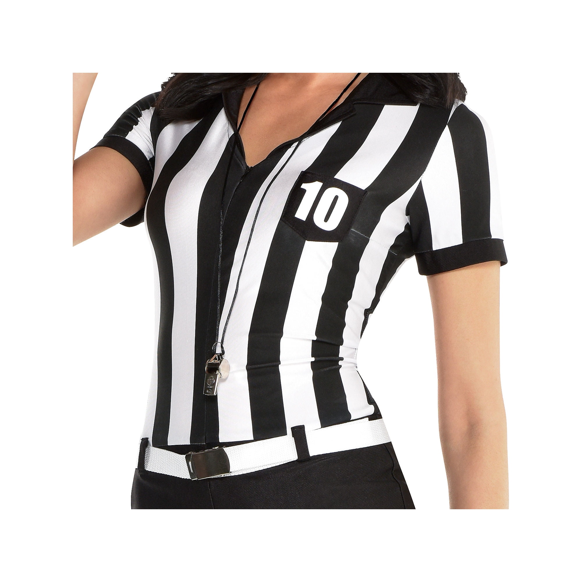 Amscan Sexy Referee Halloween Costume for Women, Large, Includes Romper, Belt, Hat, Whistle