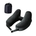 thumbnail image 2 of Almohada cervical de viaje para coche, avión, uso al aire libre, almohada ergonómica para la siesta en la oficina. negro, 2 of 9