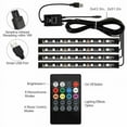 thumbnail image 4 of LNGOOR 4PCS Car USB RGB 36 LED Strip Lights Interior Atmosphere Neon Lamp + IR Remote, 4 of 6