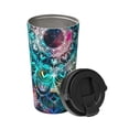 thumbnail image 2 of Daiia Watercolor Mandala Printed Stainless Steel Tumbler with Lid and Straw, Double Wall Vacuum Insulated Coffee Tumbler Travel Coffee Mug with Leak Proof Lid, 2 of 8