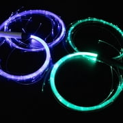 Degree Swivel LED Fiber Optic Whip 7 Colors 4 Modes 22 Light Effects For Dance Party Rave Carnival Flow Art Toy 6ft Long Handle