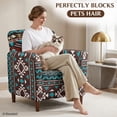 thumbnail image 4 of FKELYI Geometric Print Armchair Slipcover Stretch Couch Sofa Cover with Elastic Bottom Furniture Protector for Living Room Office Reception Reading Sofa, 4 of 7
