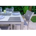 thumbnail image 7 of Belvedere 7-Piece Brushed Aluminum Outdoor Patio Furniture Dining Table Set w/ Dining Table and Six Chairs, 7 of 7