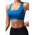 thumbnail image 2 of RUNNING GIRL Women’s Medium Support Sports Bra Cross Back Workout Bra with Removable Pads, 2 of 5
