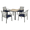 Light Gray, variant on IVV 5 Piece Patio Dining Set, All-Weather Wicker Outdoor Furniture Set w/Acacia Wood Tabletop, 2.44" Umbrella Hole, and Comfortable Seat Cushions, for Patio, Backyard, Garden, Poolside (Yellow)