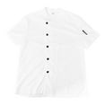 thumbnail image 4 of Minkissy Breathable White Short Sleeve Chef Jacket, Polyester Cotton Mesh, Comfortable Kitchen Uniform for Hotel and Restaurant Use, 4 of 7