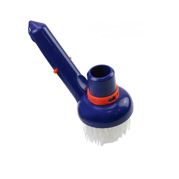 Pool Central Corner Swimming Pool Vacuum Brush Head with Adjustable Vacuum Ring 8.5" - Blue/White