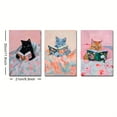 thumbnail image 3 of [Cute Cats] 3pcs Set Unframed Art Decor Posters | Modern Minimalist | Trendy Canvas Prints | Ideal for Bedroom, Office, Dorm, Apartment, Living Room, Home Decor, 3 of 4