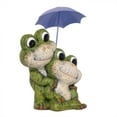 thumbnail image 6 of Alpine Corporation 11"H Frog Duo with Purple Umbrella Garden Statue, 6 of 12