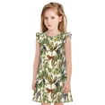 thumbnail image 1 of Vsdgher Animaux de la Jungle pour Filles Chemises de Nuit Manches Courtes à Volants Robe de Nuit Pyjama pour Fête Pyjama-Moyen, 1 of 6