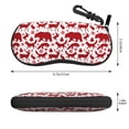 thumbnail image 2 of Vsdgher red plaid Moose Bunny bear Sunglasses Soft Case Neoprene Zipper Eyeglass Case, Zipper Portable Spectacle Cases for Men Women, 2 of 6