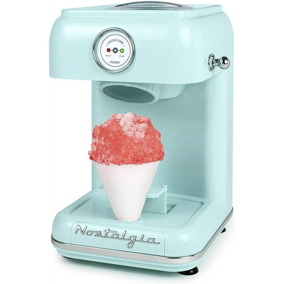 Nostalgia CLSC1AQ Classic Retro Snow Cone Maker, Aqua, Includes reusable cup