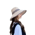 thumbnail image 5 of CoCopeanut Topi Pelindung Matahari Topi Pantai Santai Lebar Wanita Katun Dapat Dilipat Topi Matahari Perempuan Wanita Mode Musim Panas Baru Grosir, 5 of 6