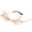 B, variant on ibiyuan Trendy Sunglasses For Women Retro Frameless Gradient Transparent Sunglasses Fashion Rimless Shades For Women Men