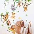 thumbnail image 2 of Calcomanías de pared de animales de la selva, pegatina de pared de Safari, decoración de pared de mono, León, habitación de niños, guardería, sala de estar, 2 of 4