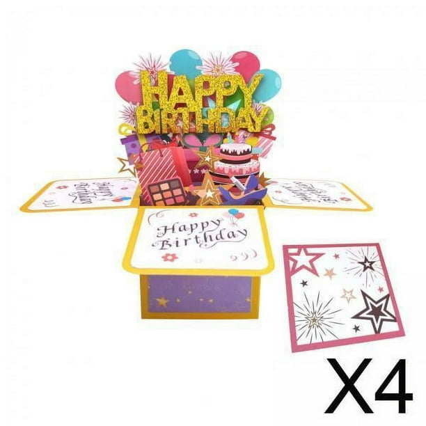 Tarjeta de feliz cumpleaños,Tarjeta de feliz cumpleaños para mujeres y hombres,Dulce tarjeta de felicitación de cumpleaños 3D para él y ella,Regalo de cumpleaños para niñas y niños