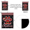 thumbnail image 5 of TiniDecor Christmas Paw Print Flag – Polyester Garden Decoration, 36” x 60” Santa Belt Pet Design, 5 of 5